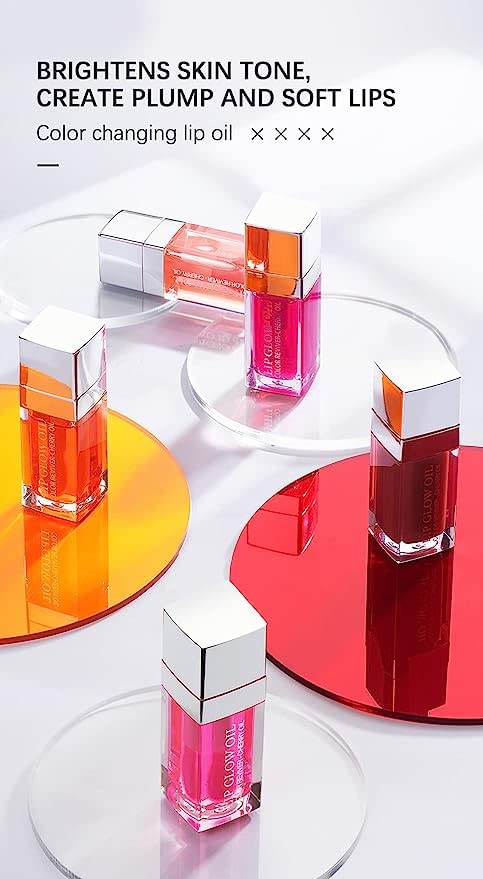 Organic Lip Plumping Gloss Oil Tint for Soft, Pink, Fuller Lips