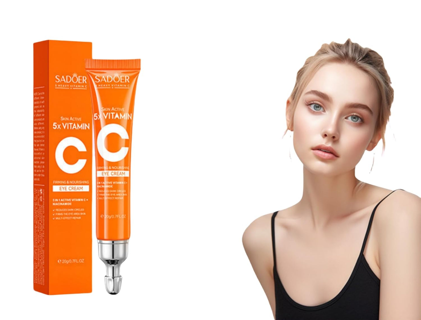 Organic Vitamin C Eye Cream Dark Circles & Puffy Eyes Remover