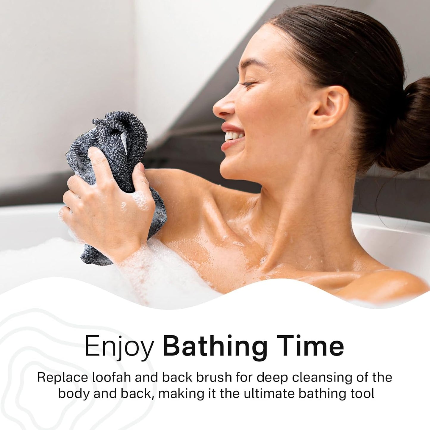 Japanese Nylon Exfoliating Bath Towel, Back Scrubber & Shower Body