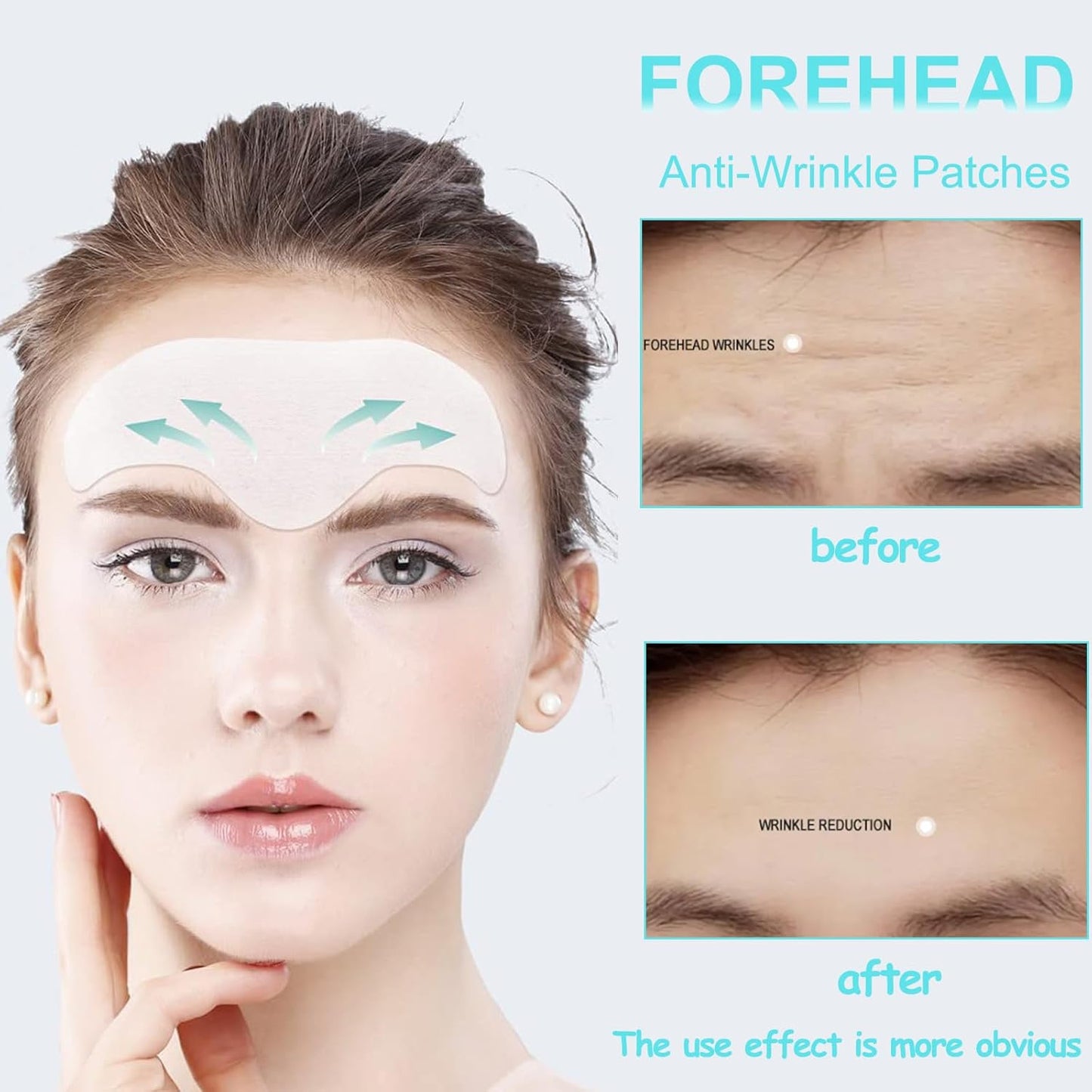Organic Forehead Wrinkle Removal Patches, Anti-Aging & Firming Gel Stickers (30 PCS)