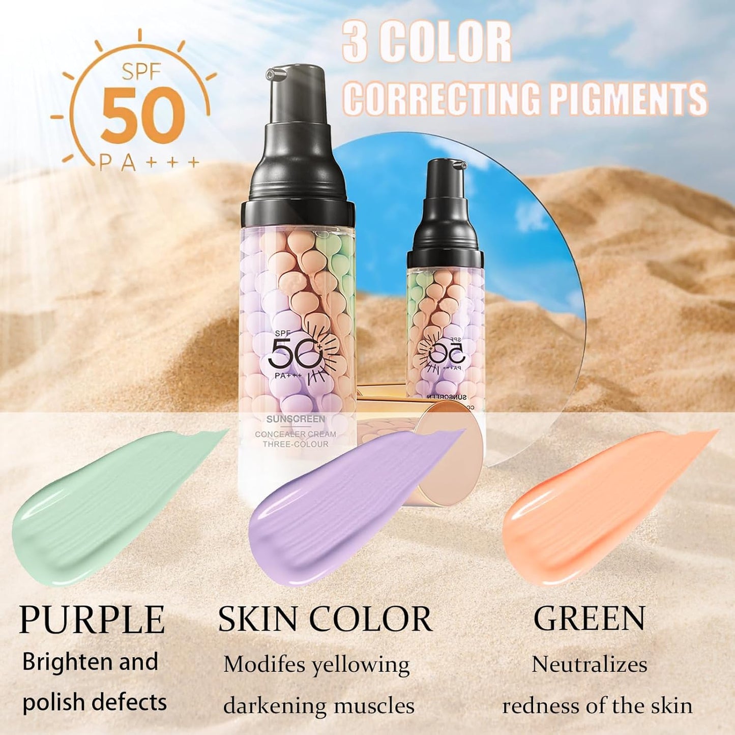 Organic Breathable BB Cream & Makeup Primer, Foundation for Bright, Flawless Skin