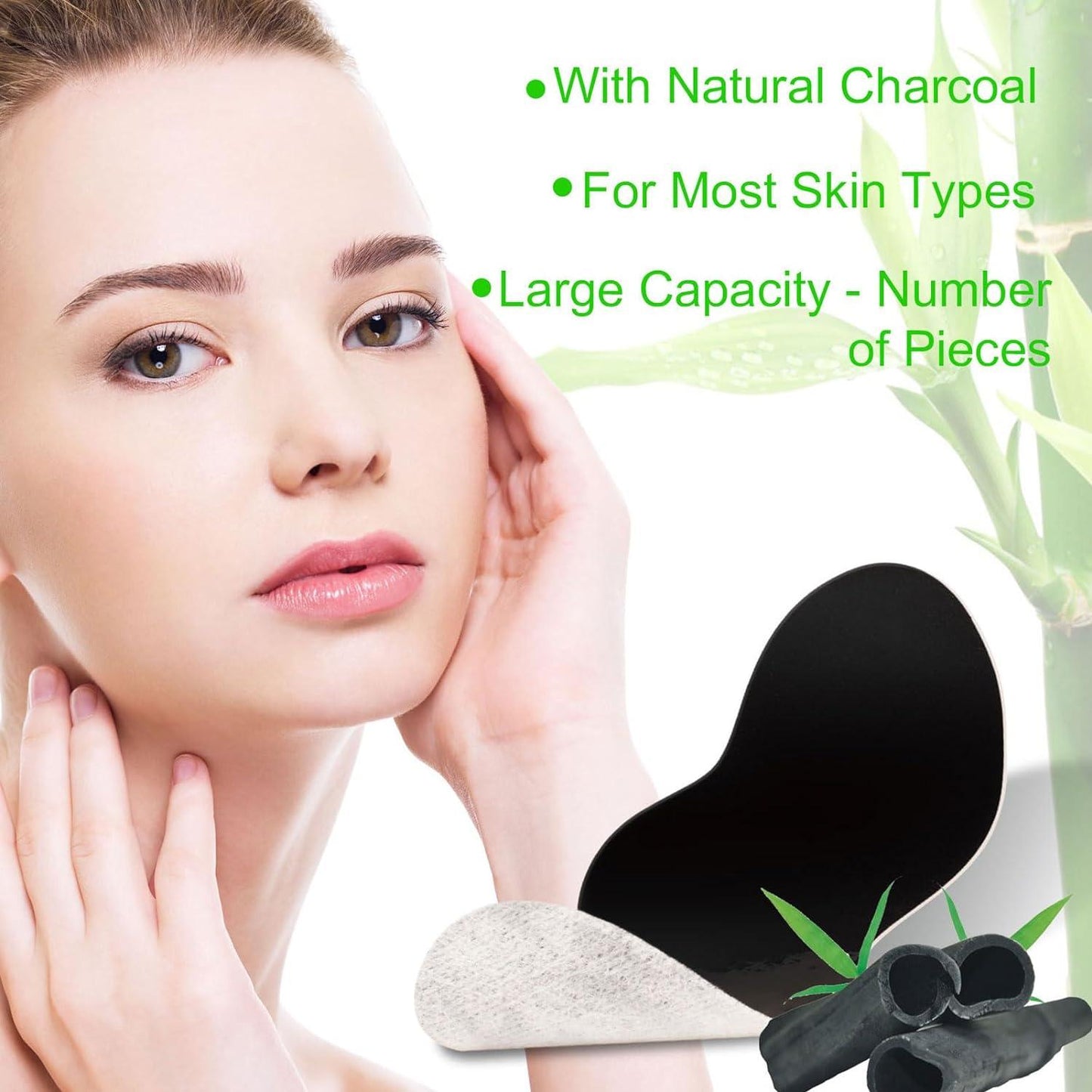 Organic Nose Blackhead Remover Strips, Pore Shrinking Acne Treatment Patches (5–100 PCS)