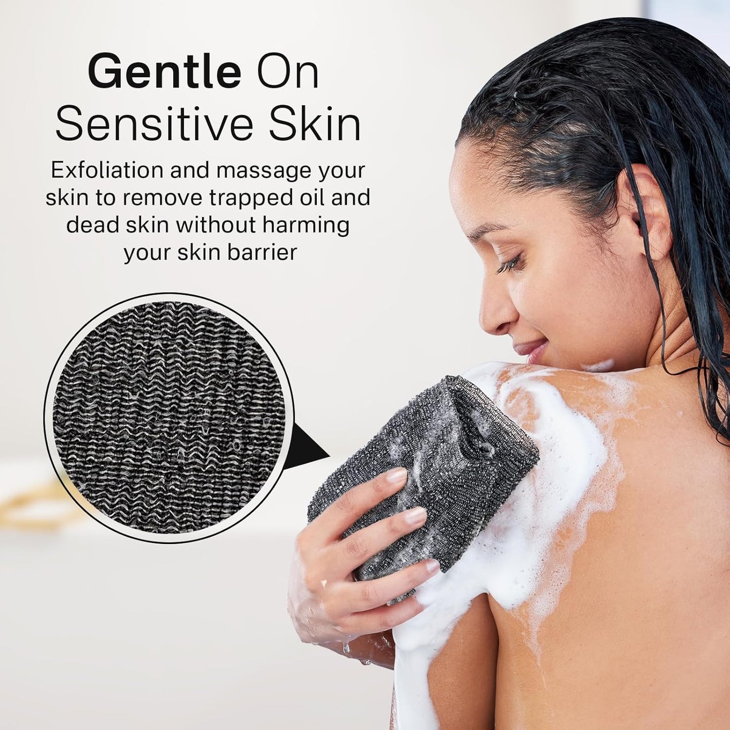 Japanese Nylon Exfoliating Bath Towel, Back Scrubber & Shower Body