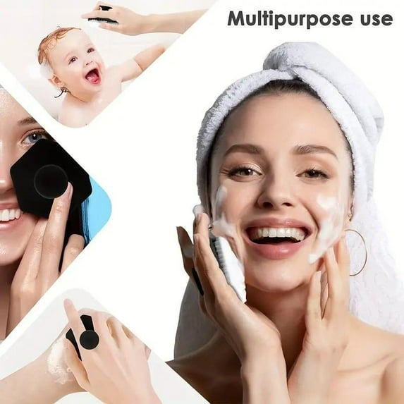 Men’s Silicone Facial Cleansing Brush, Scrubber & Shaving Massage Tool