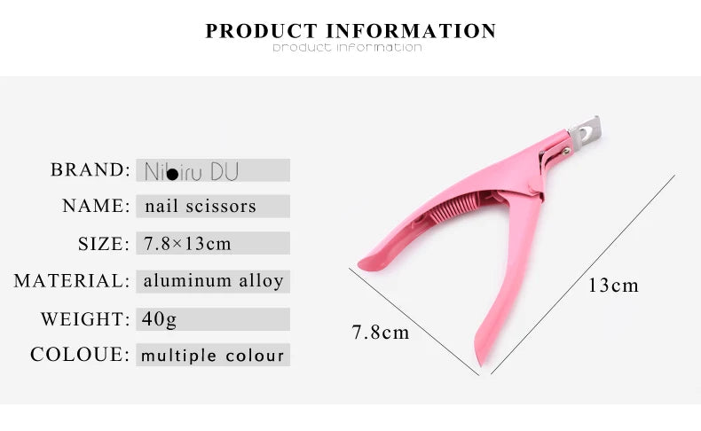Stainless Steel U-Type Edge Trimmer for Fake & Artificial Nail Tips