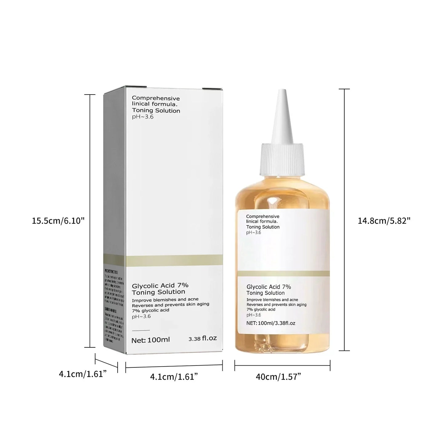 Glycolic Acid 7% Exfoliating Toner – Acne Removal, Skin Moisturizing & Rejuvenating Face Lotion