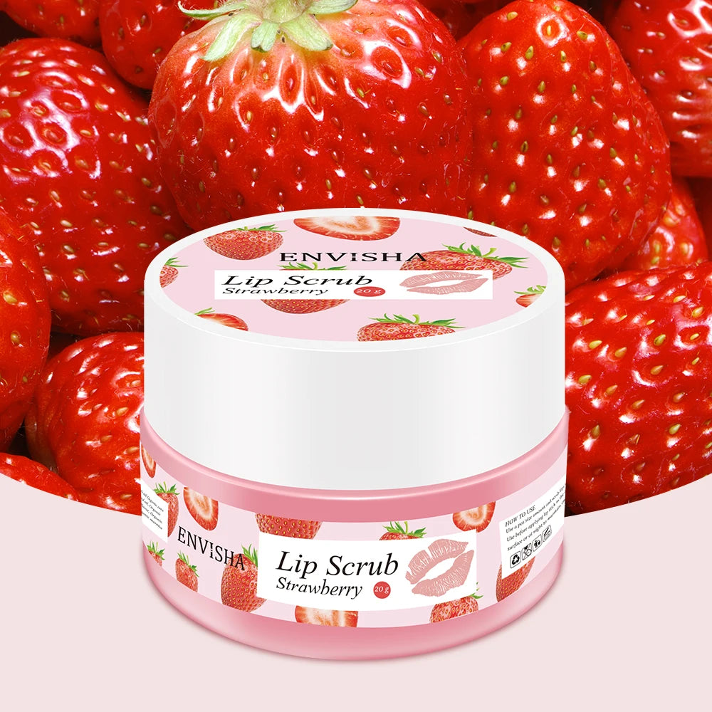 Strawberry Lip Scrub, Lip Wrinkles, Dry Dead Skin