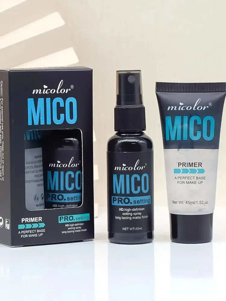 Organic Makeup Primer & Setting Spray Set & Long Lasting Makeup Hold
