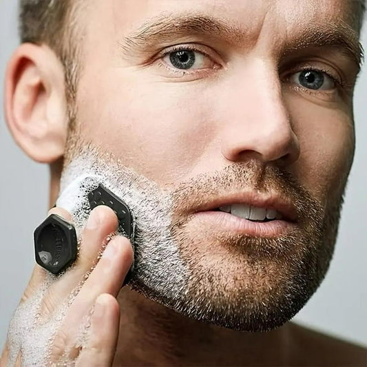 Men’s Silicone Facial Cleansing Brush, Scrubber & Shaving Massage Tool