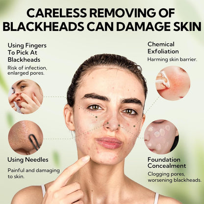 Organic Nose Blackhead Remover Strips, Pore Shrinking Acne Treatment Patches (5–100 PCS)