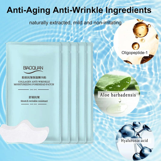 Organic Forehead Wrinkle Removal Patches, Anti-Aging & Firming Gel Stickers (30 PCS)