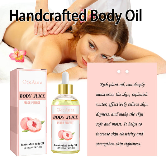 Oceaura Peach Scent Body Oil, Firming & Skin Texture Care