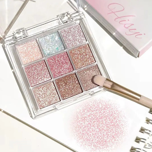 Pearlescent Fine Glitter Highlighter & Eyeshadow Palette,