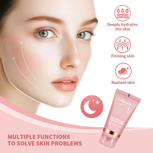 Korean Deep Collagen Peel Off Face Mask Anti-Wrinkle, Lifting & Overnight Skin Repair Bio Mask