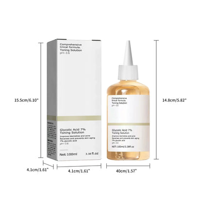 Glycolic Acid 7% Exfoliating Toner – Acne Removal, Skin Moisturizing & Rejuvenating Face Lotion