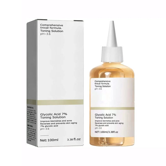Glycolic Acid 7% Exfoliating Toner – Acne Removal, Skin Moisturizing & Rejuvenating Face Lotion