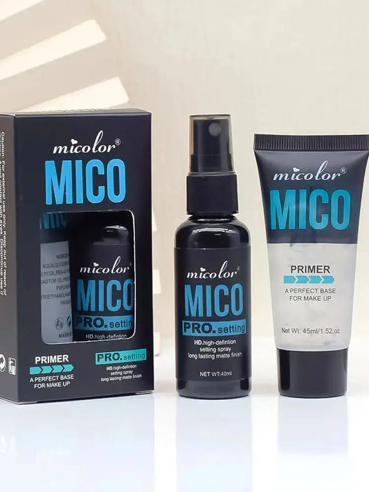 Organic Makeup Primer & Setting Spray Set & Long Lasting Makeup Hold