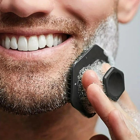 Men’s Silicone Facial Cleansing Brush, Scrubber & Shaving Massage Tool